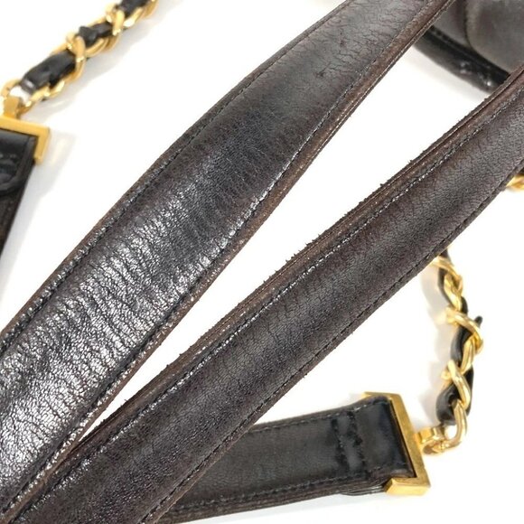 CHANEL Matelasse Quilted Vintage Drawstring Chain Backpack Lambskin Black - Picture 11 of 16